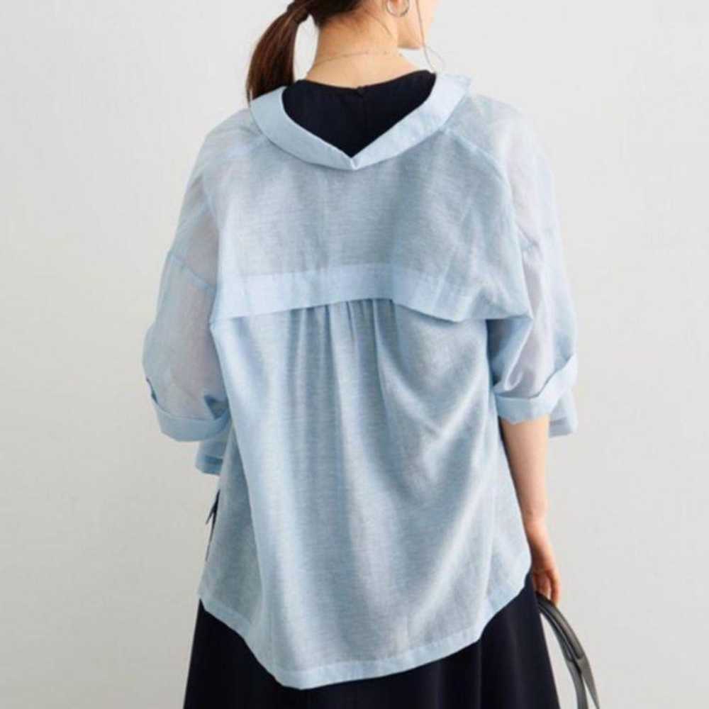 Stola. Sheer Half-Sleeve Shirt. - image 4