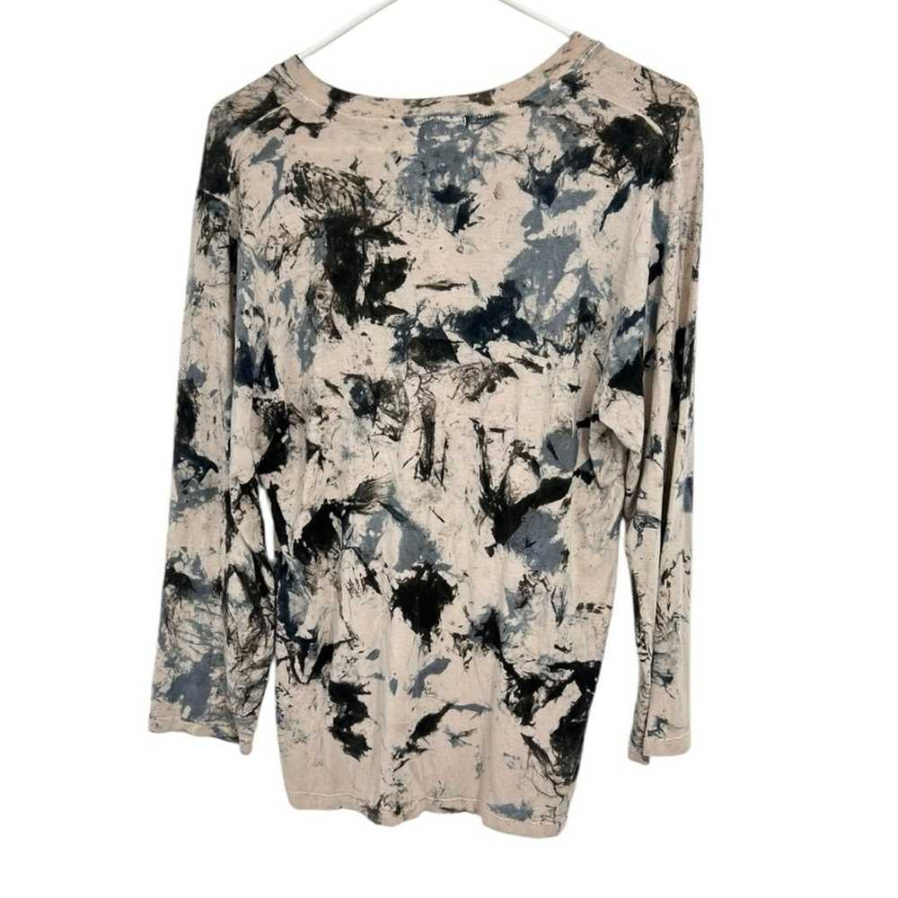 Heyne Bogut hand painted tie-dye V-neck pull over… - image 2