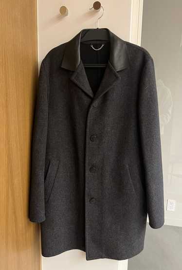 Louis Vuitton LV Grey Coat Wool Cashmere Leather