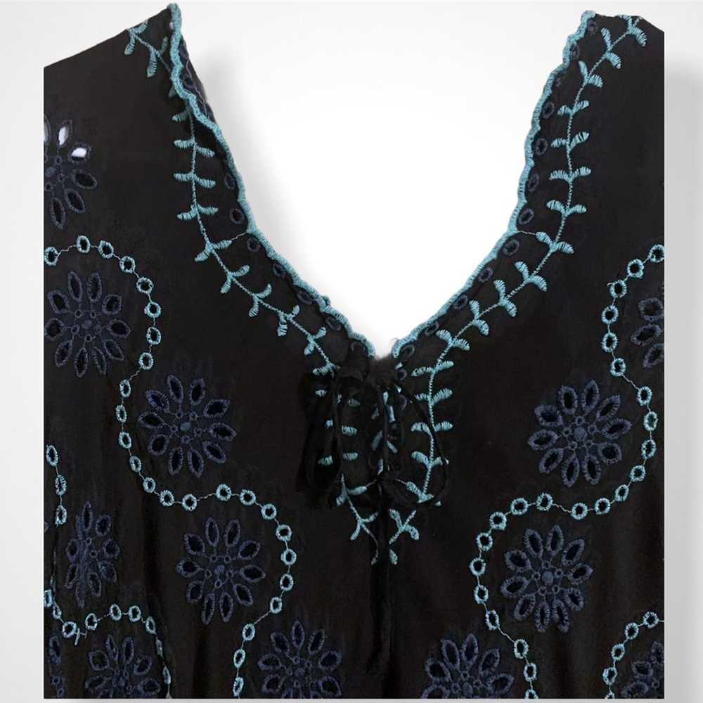 Johnny Was Burch black & blue tunic - image 6