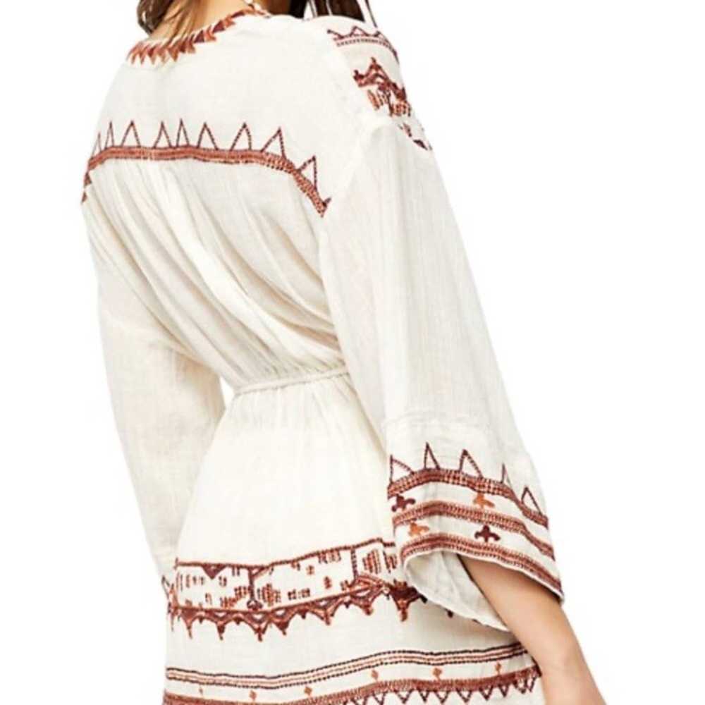 Free people top gauze cream orange rust - image 11