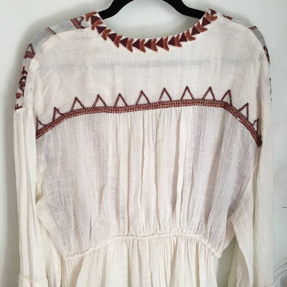 Free people top gauze cream orange rust - image 5