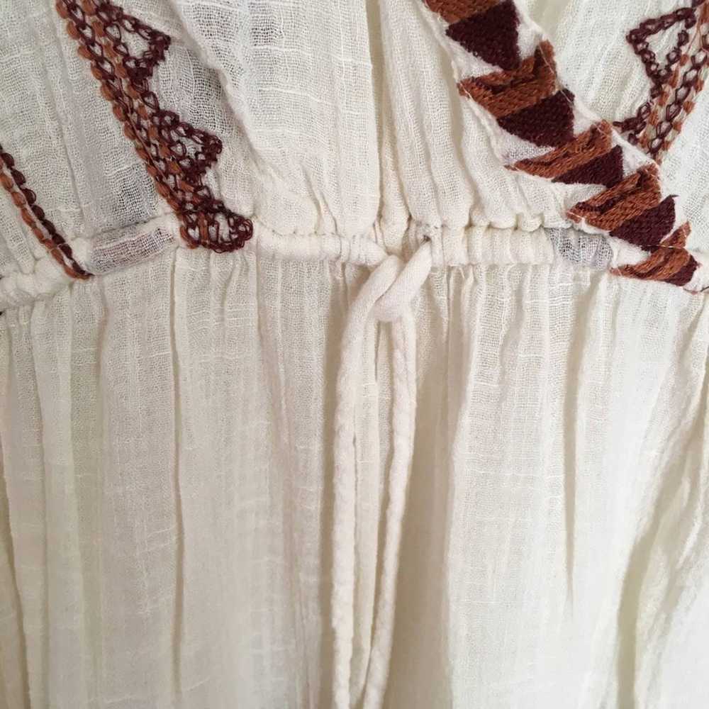 Free people top gauze cream orange rust - image 7