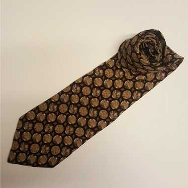 Vintage Brown Orange Men's Tie featuring Intricat… - image 1