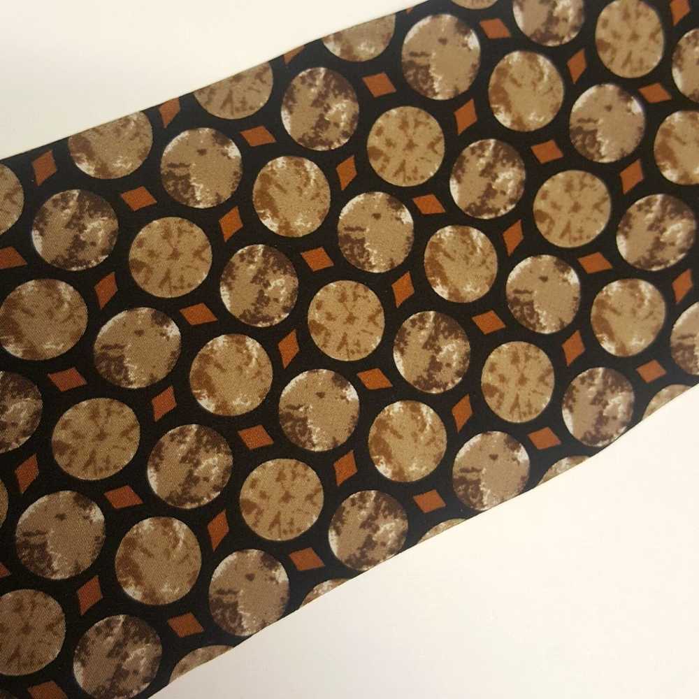 Vintage Brown Orange Men's Tie featuring Intricat… - image 2