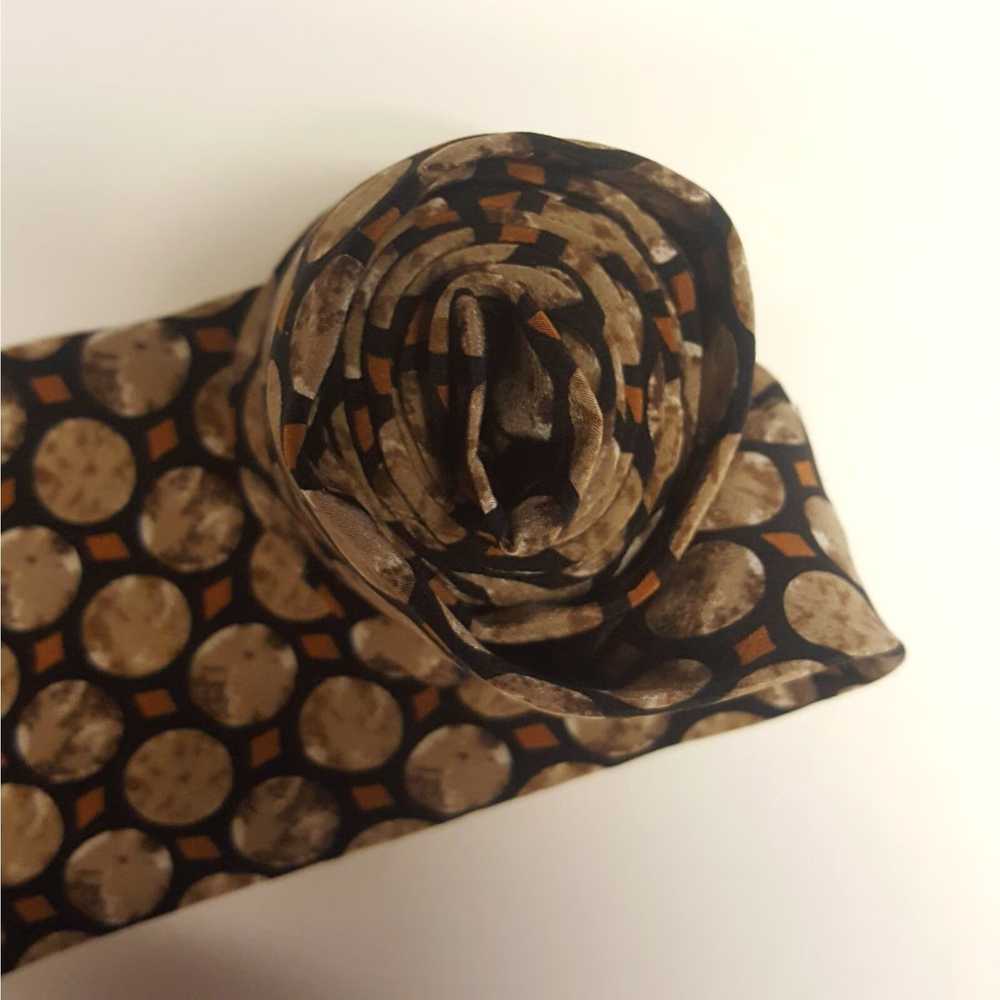 Vintage Brown Orange Men's Tie featuring Intricat… - image 3