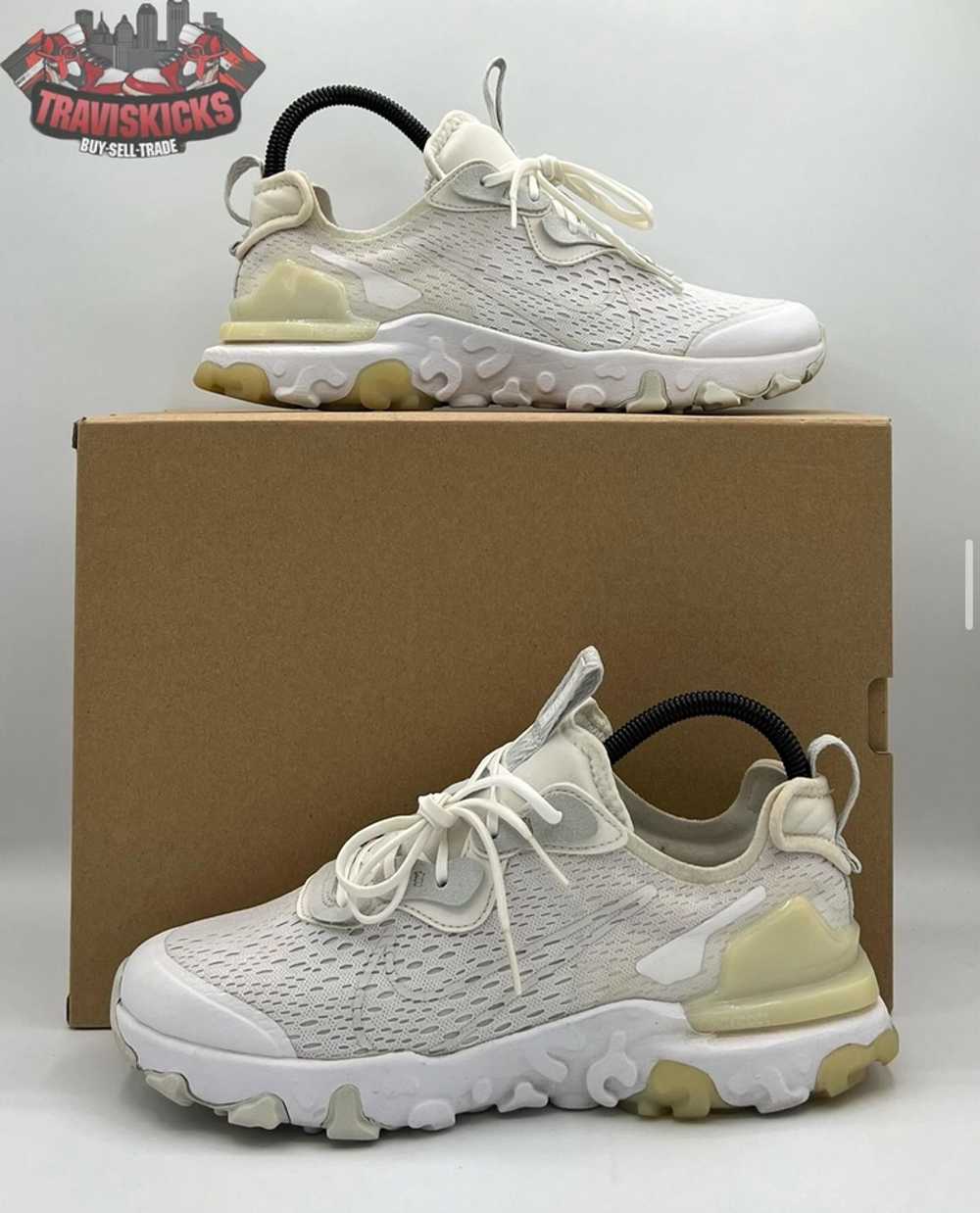 Nike React Vision GS White Smoke Grey Size 7y Pre… - image 1