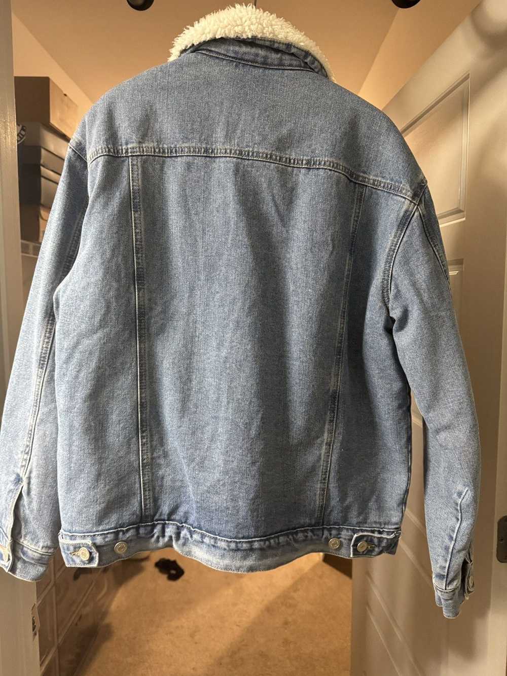 Forever 21 Denim Faux Shearling Jacket - image 2