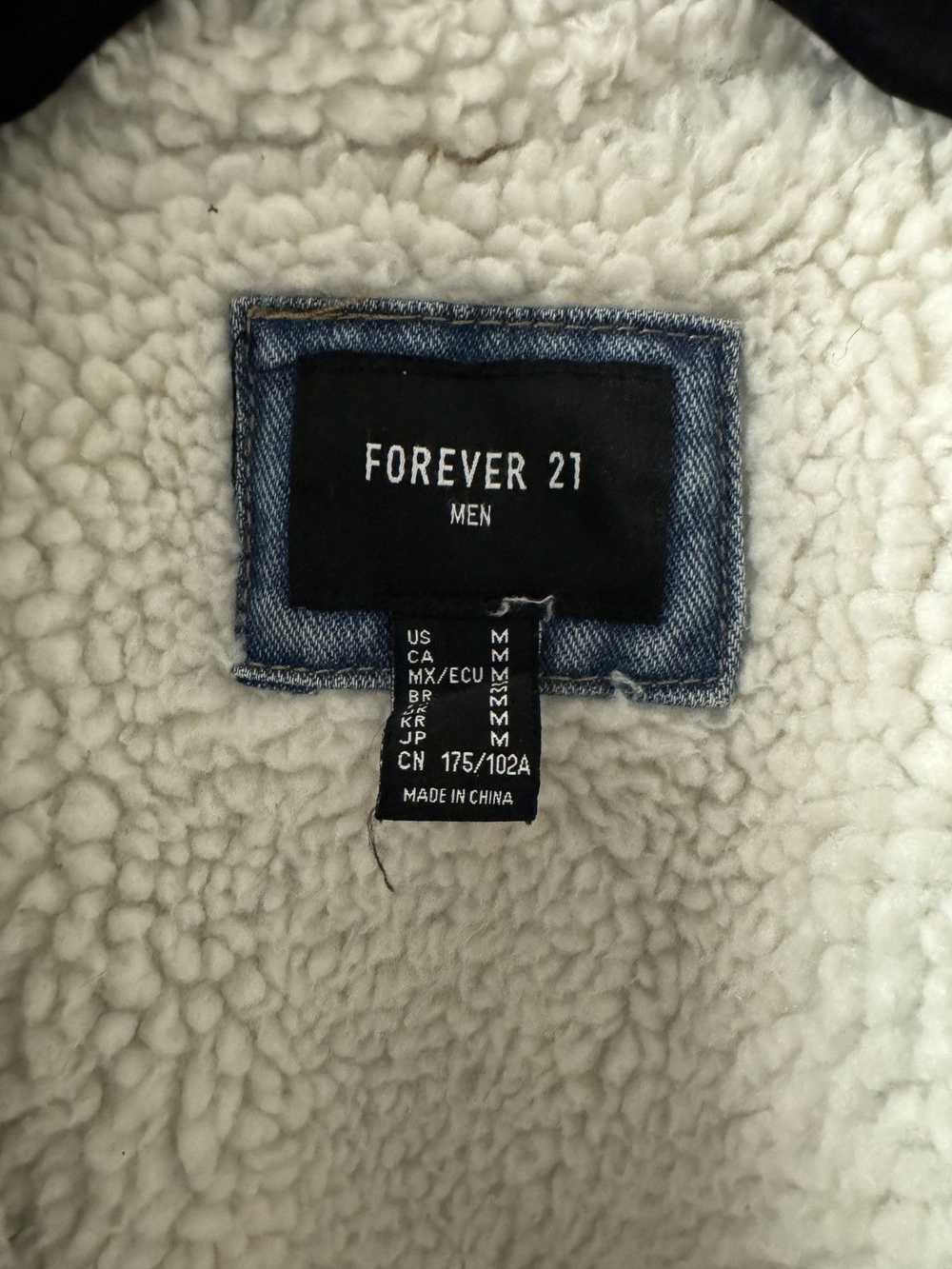 Forever 21 Denim Faux Shearling Jacket - image 3