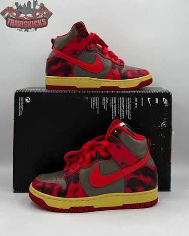 Nike Dunk High 1985 Red Acid Wash Size 4 Pre-Owned - image 1