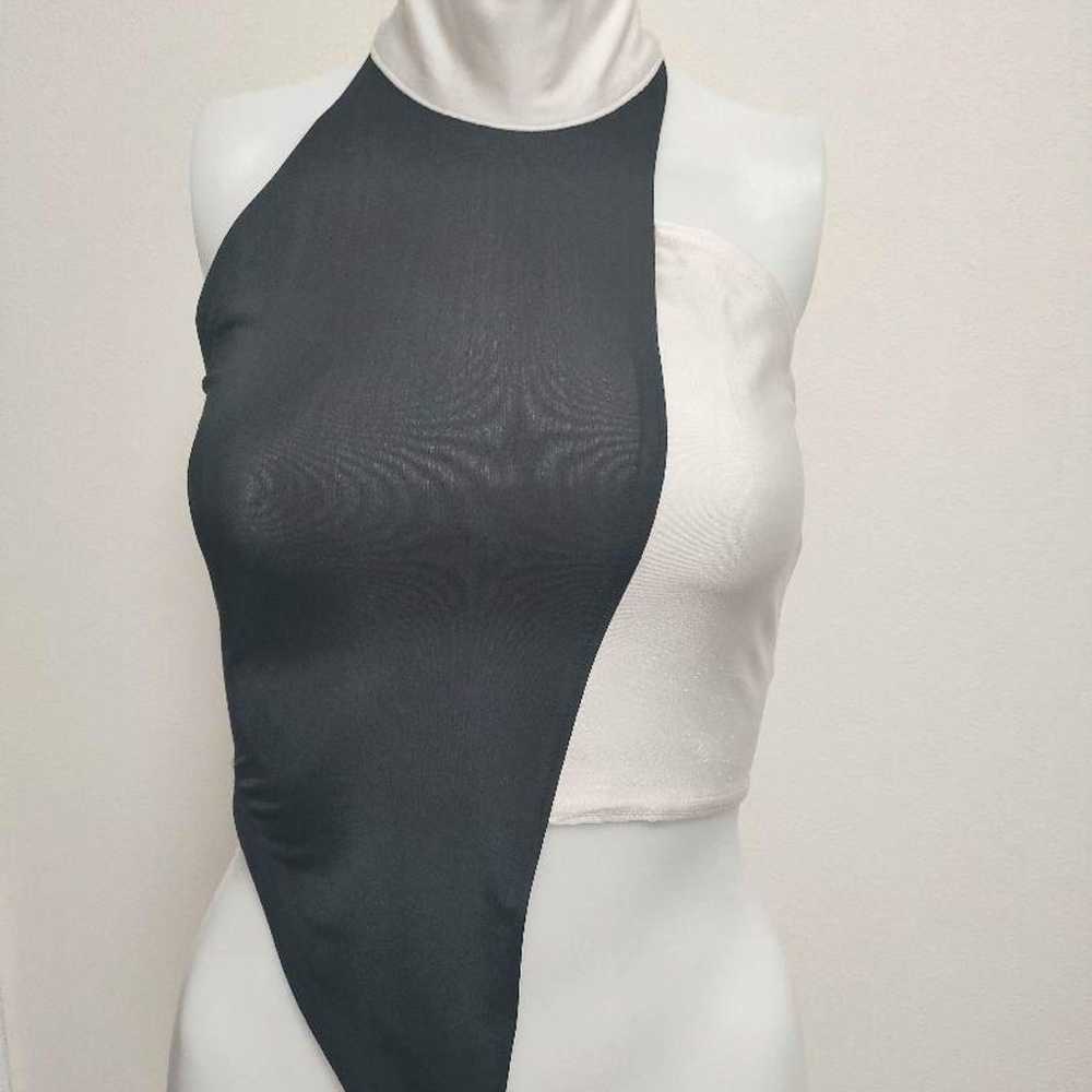 FOTUS (フェトウス) Black and White Halter Neck Top, Si… - image 1