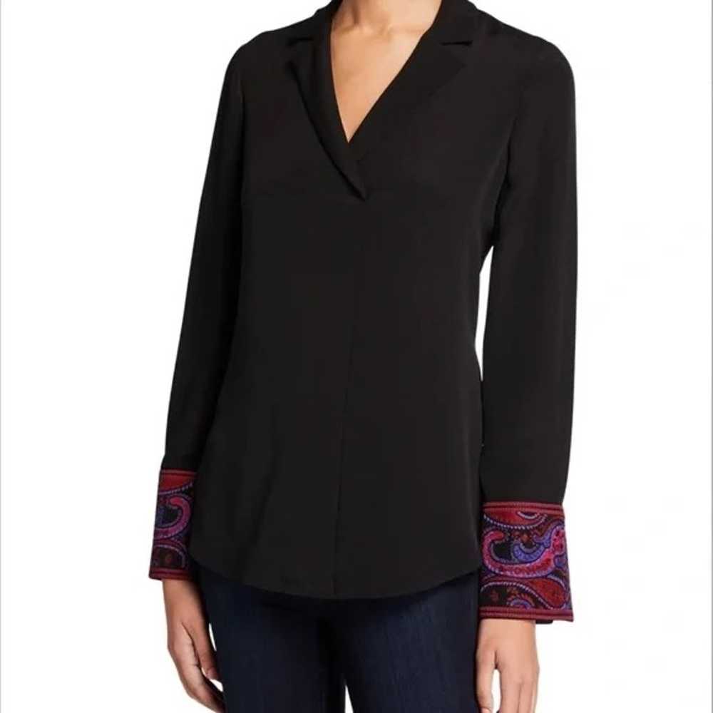 Kobi Halperin Maxima V-Neck Long-Sleeve Silk Blou… - image 2