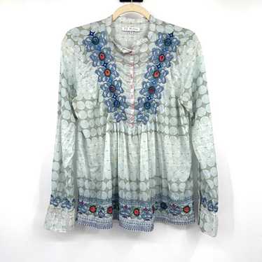 Johnny Was Workshop Embroidered Blouse woman’s si… - image 1