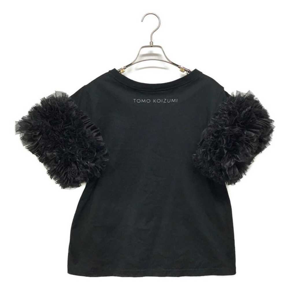 TOMO KOIZUMI Frill Sleeve T-Shirt Black - image 2