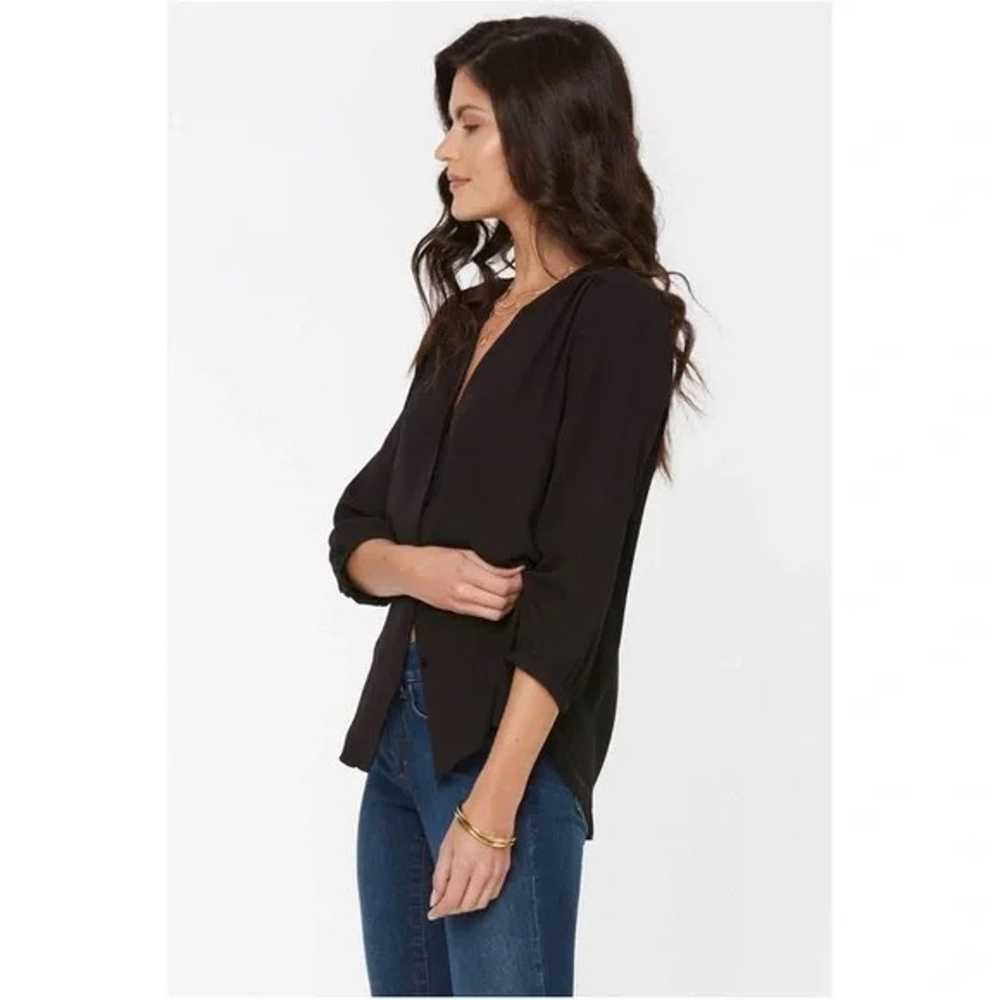 NYDJ Black Pintuck Blouse Top - image 2