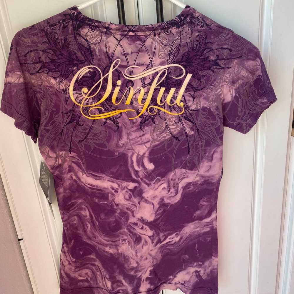 Sinful womens tee bundle of 4 size medium - image 7