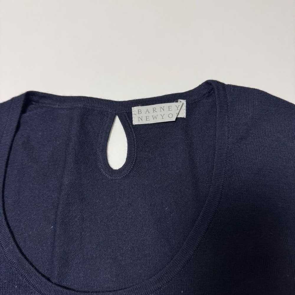 37 BARNEY NEW YORK Navy Short Sleeve Knit Top - image 2