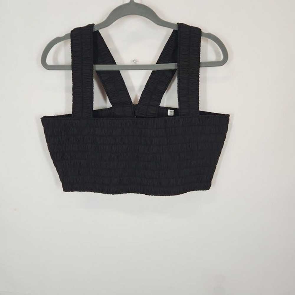 A.L.C Cielo Smocked Cotton Crop Tank in Black Siz… - image 5