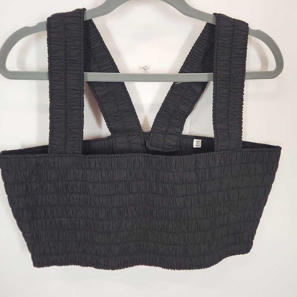 A.L.C Cielo Smocked Cotton Crop Tank in Black Siz… - image 6