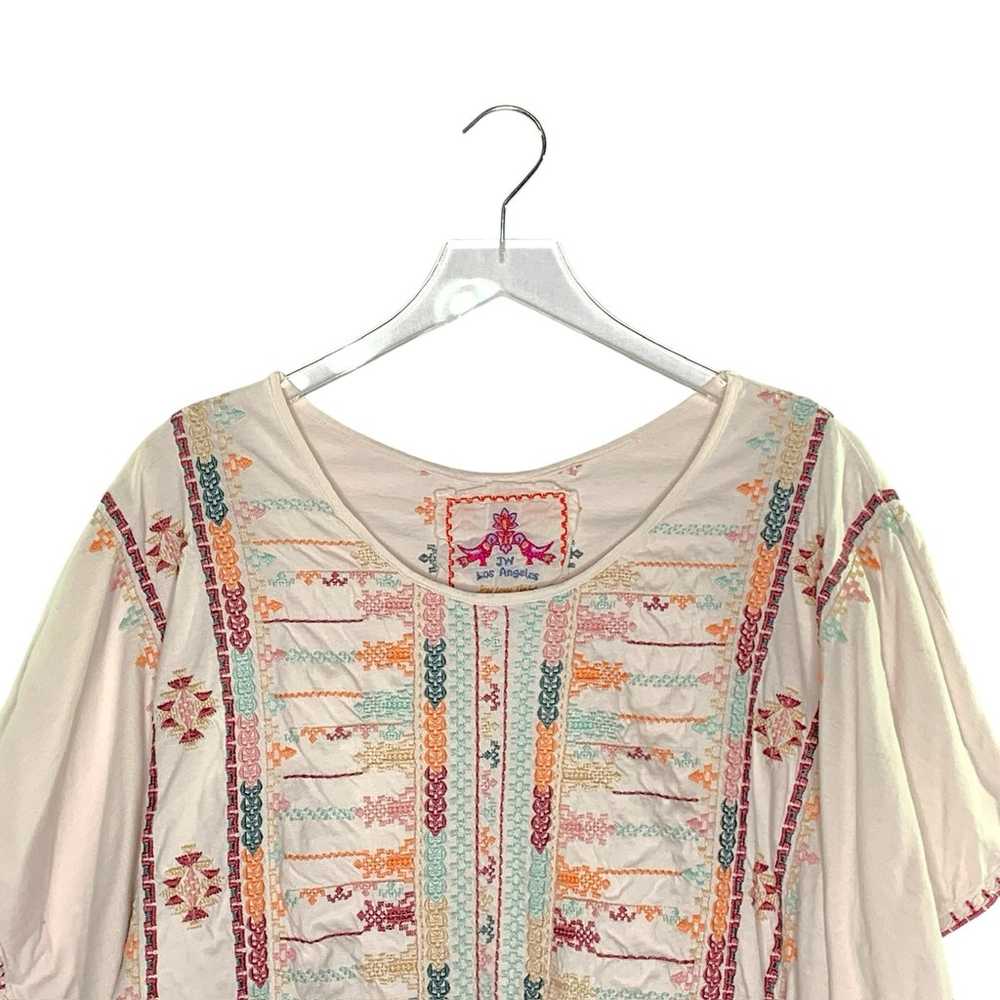 Johnny Was L Womens Embroidered Cotton Blouse Top… - image 4