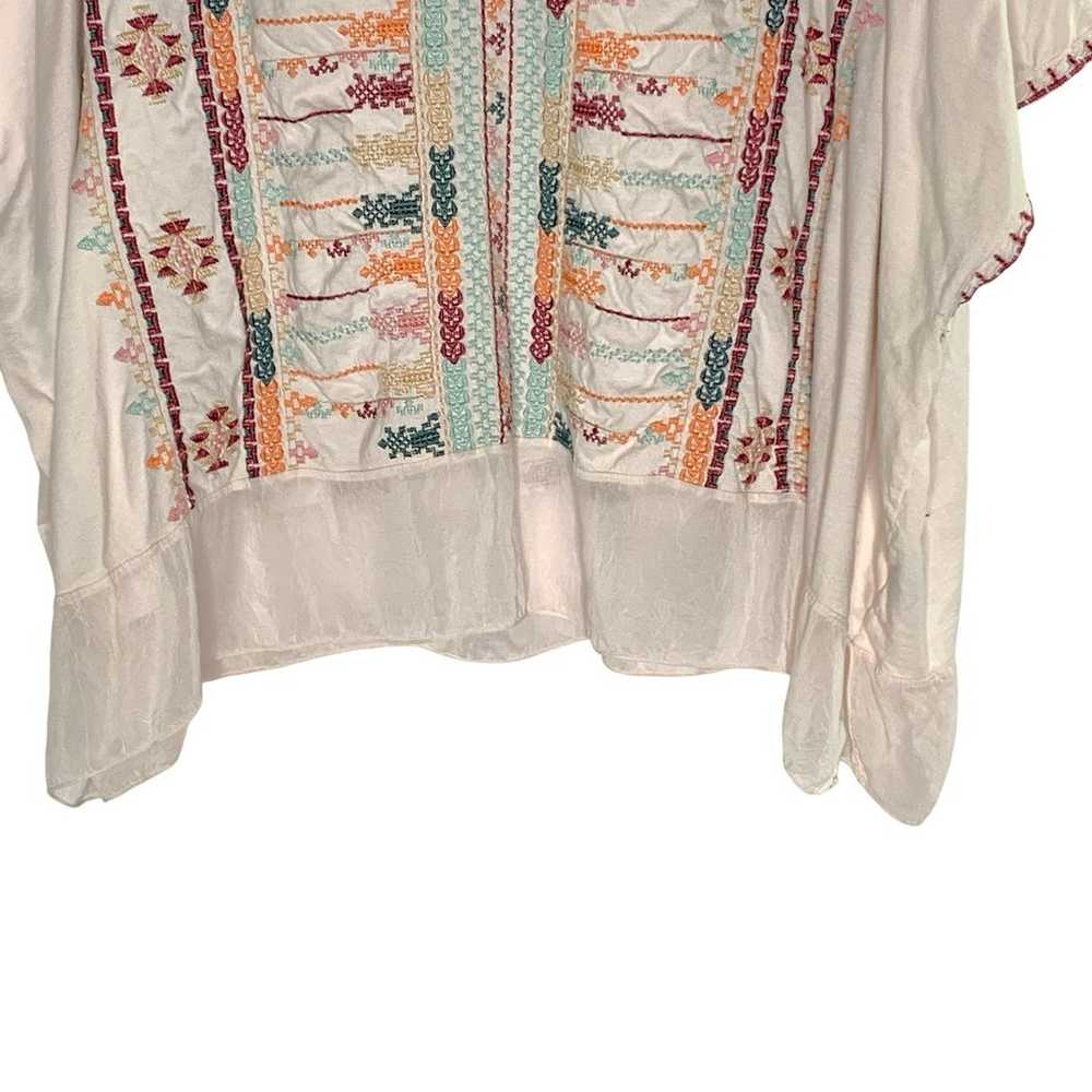 Johnny Was L Womens Embroidered Cotton Blouse Top… - image 5