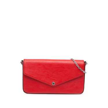 Red Louis Vuitton Epi Pochette Felicie Crossbody B