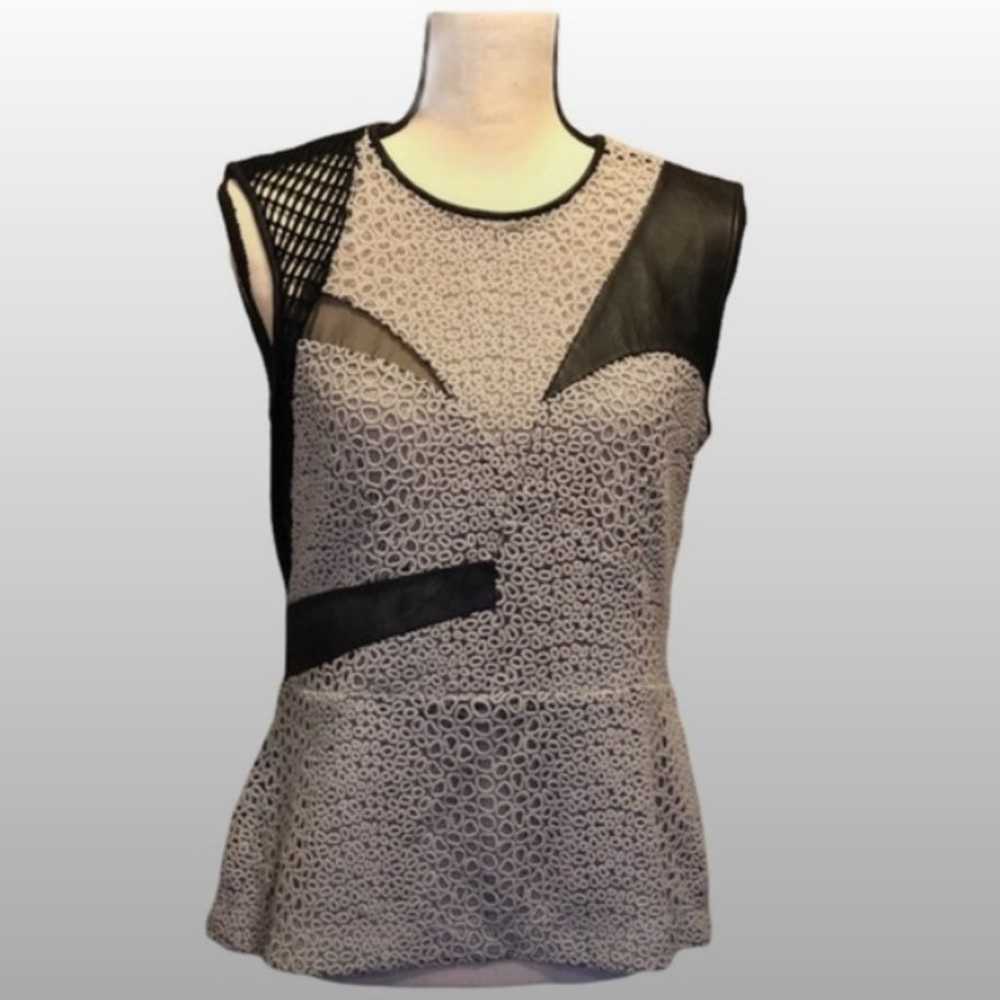 YIGAL AROUZEL PEPLUM TOP SZ 12 - image 1