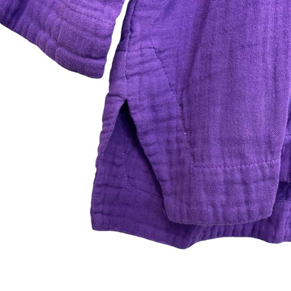 Johnny Was Linen Tunic Shirt NWOT Purple Size Sma… - image 3