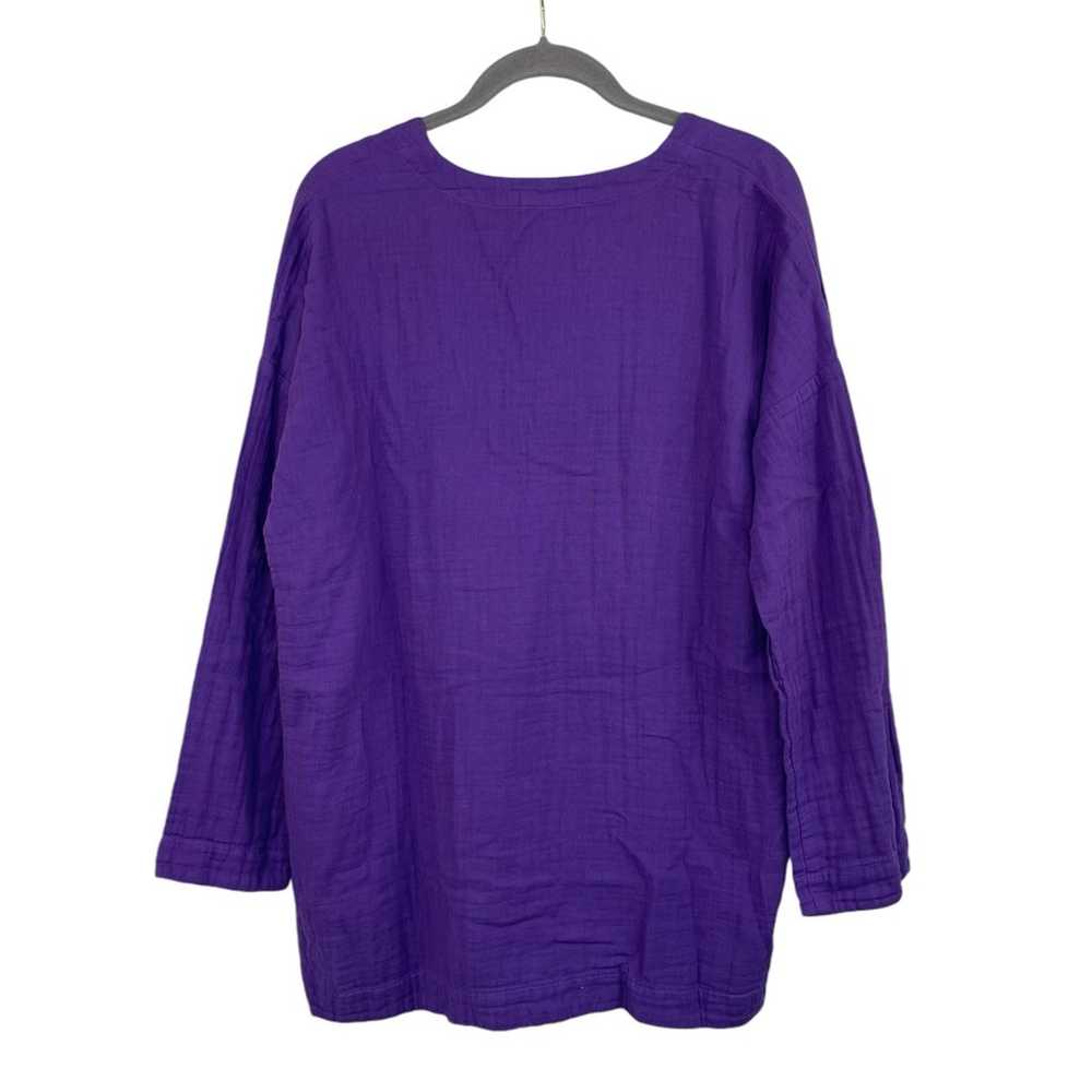 Johnny Was Linen Tunic Shirt NWOT Purple Size Sma… - image 4