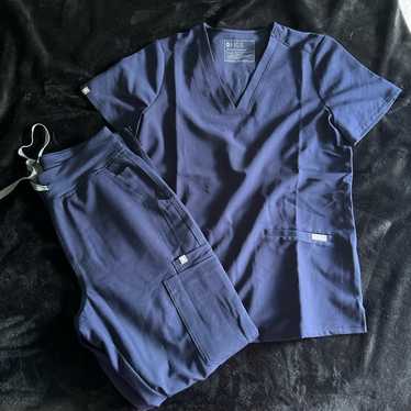 figs navy blue scrub set