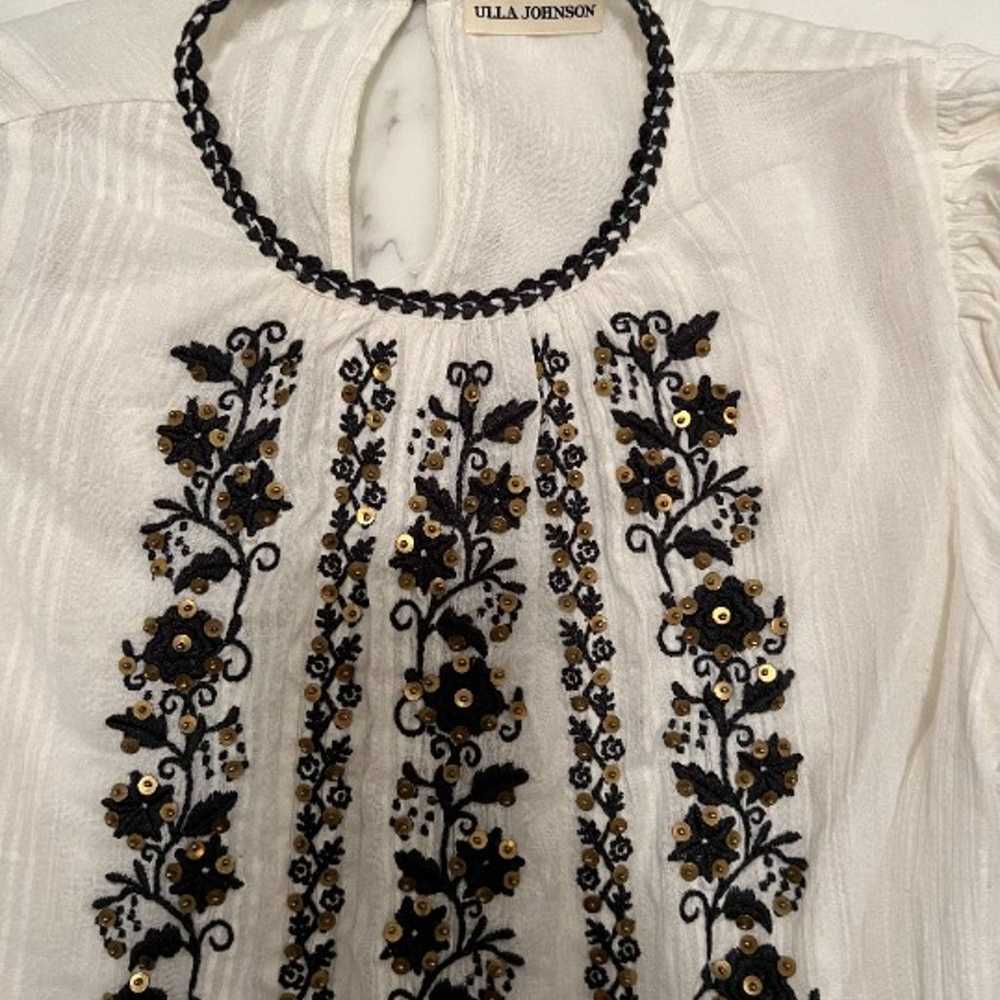 White Ulla Johnson Blouse SIZE 4 - image 2