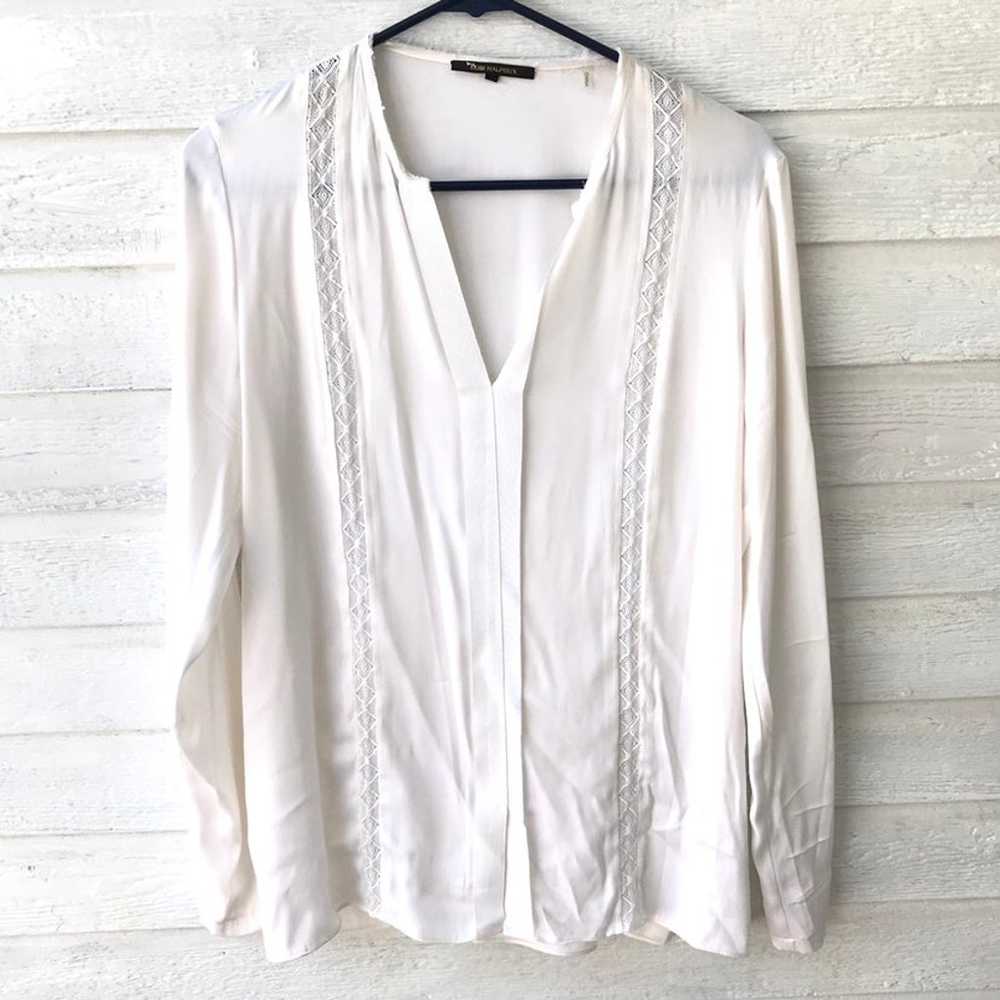 NWOT Kobi Halperin White Silk-blend Top - image 1