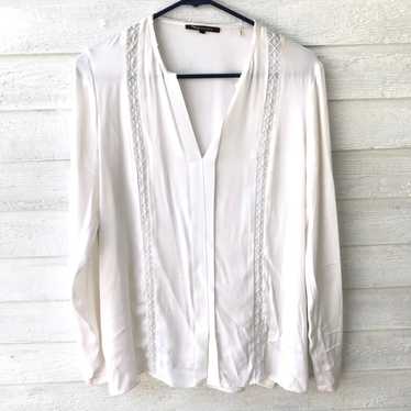 NWOT Kobi Halperin White Silk-blend Top - image 1