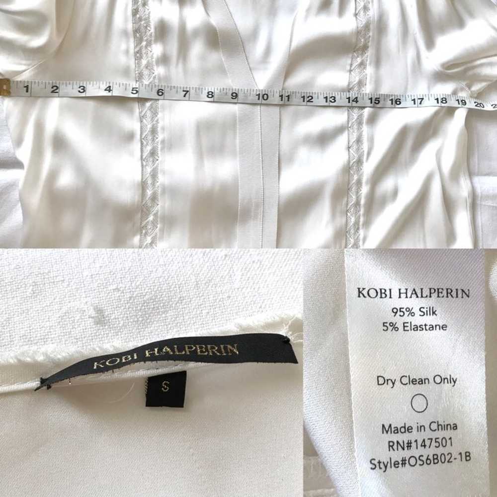 NWOT Kobi Halperin White Silk-blend Top - image 4