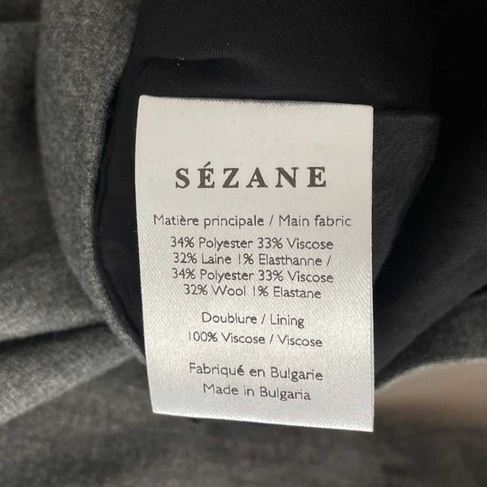 Sezane Tavia Blouse Grey Wool Blend Size 38 US 6 … - image 8