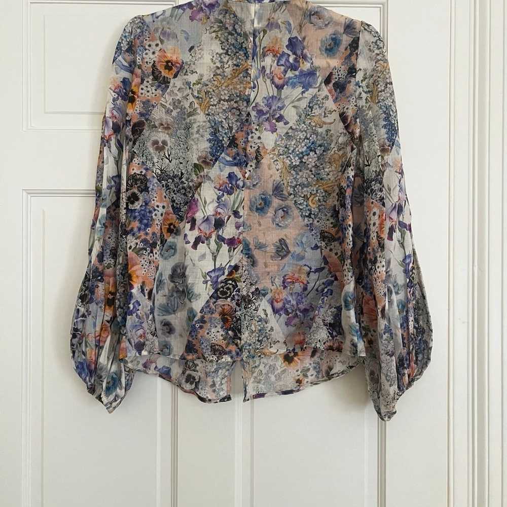 Zimmermann Floral Print Mock Blouse SIZE 2 (US 6) - image 6