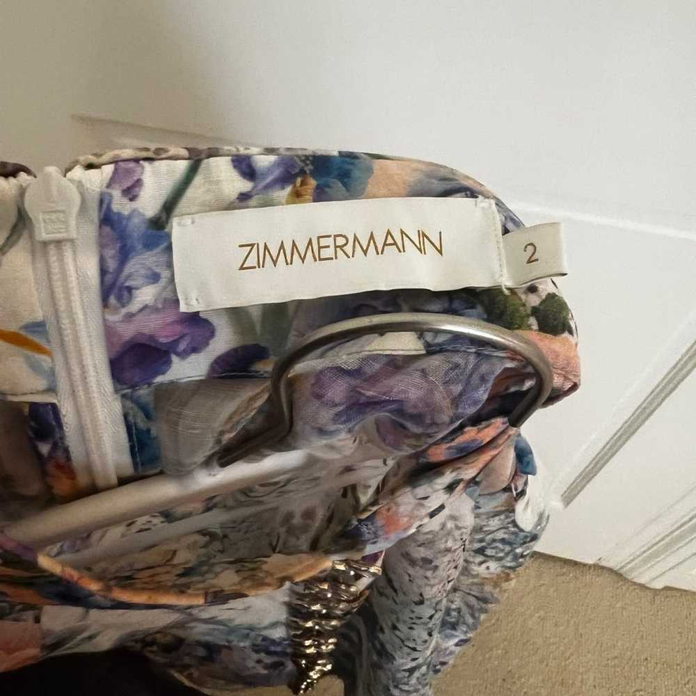 Zimmermann Floral Print Mock Blouse SIZE 2 (US 6) - image 7