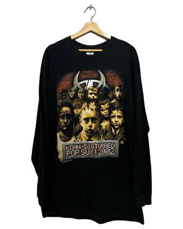 Vintage 2002 Korn x Disturbed Pop Sux Tour L/S Tee - image 1