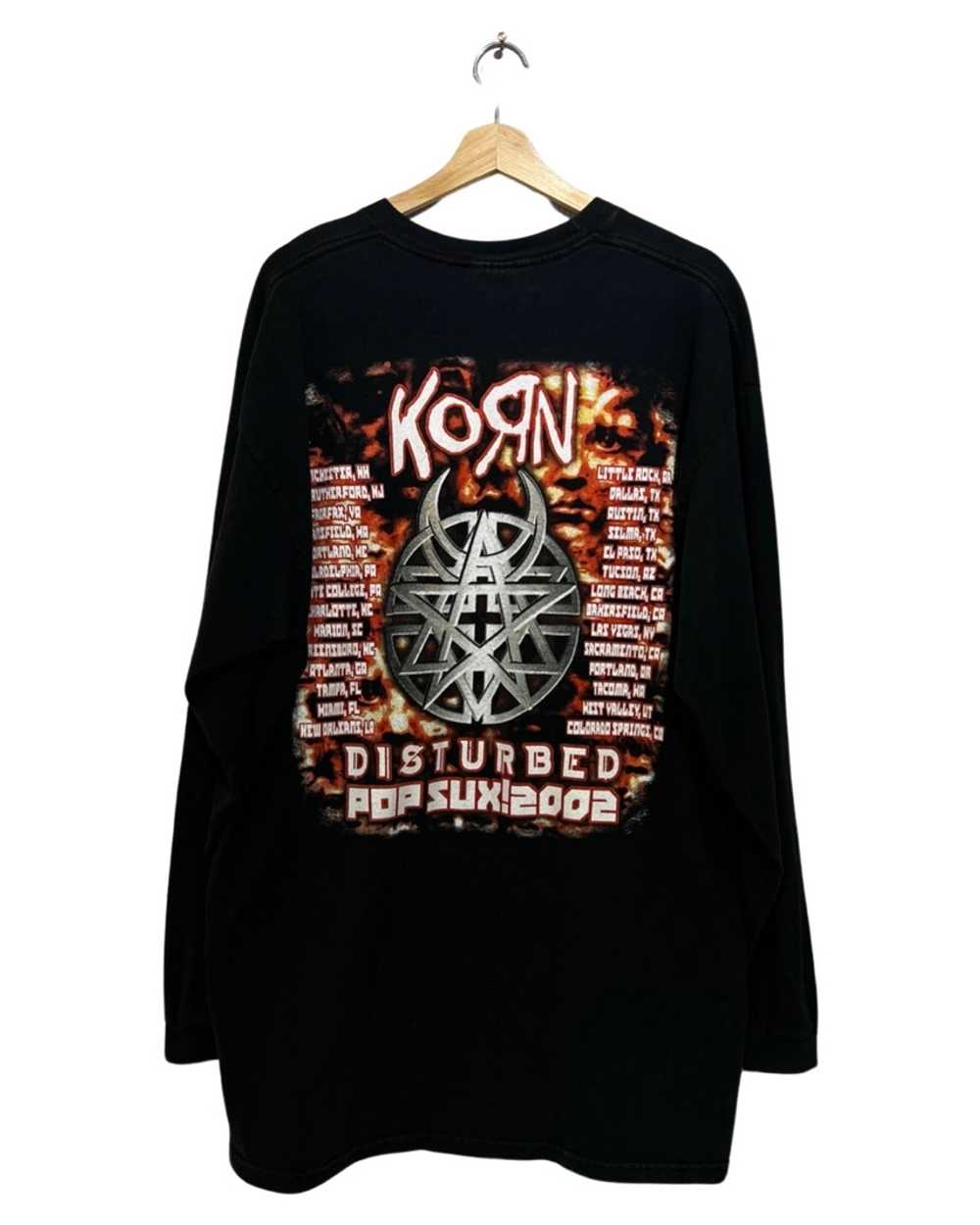 Vintage 2002 Korn x Disturbed Pop Sux Tour L/S Tee - image 2