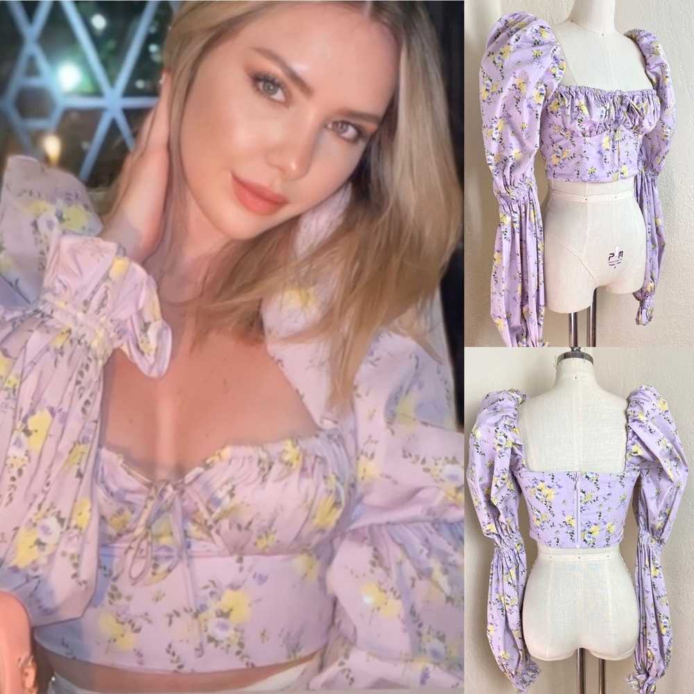 $119 House of CB Millicent Corset Top Lilac - image 2