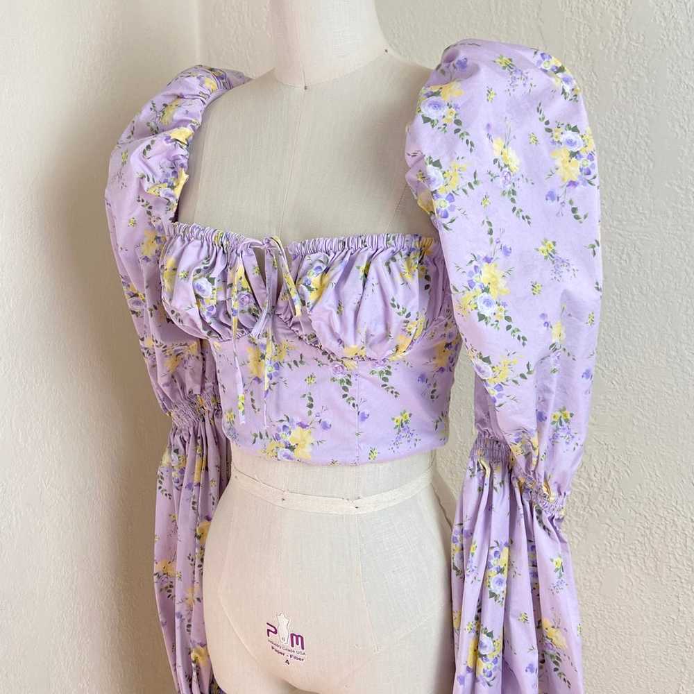 $119 House of CB Millicent Corset Top Lilac - image 7