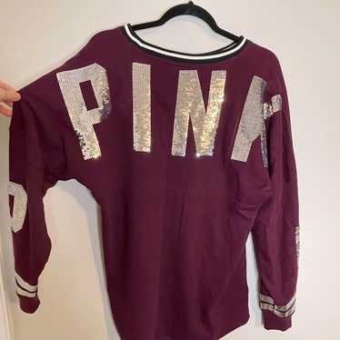 RARE VS Pink Bling Varsity Shirt