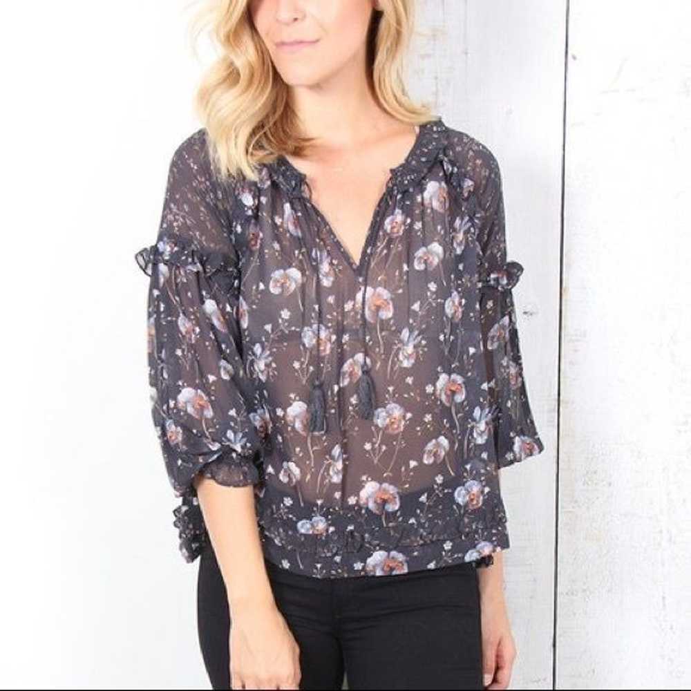 Ulla Johnson / raine floral ruffle blouse - image 1