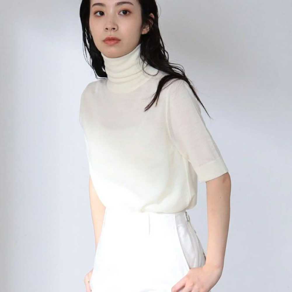 AK+1 / 5-minute sleeve high-neck knit Demi-Luxe B… - image 1