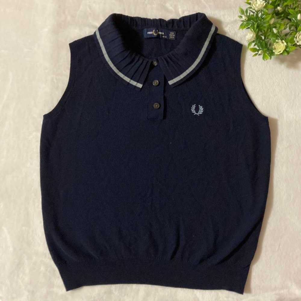 Fred Perry Pleated Collar Polo Shirt M - image 1