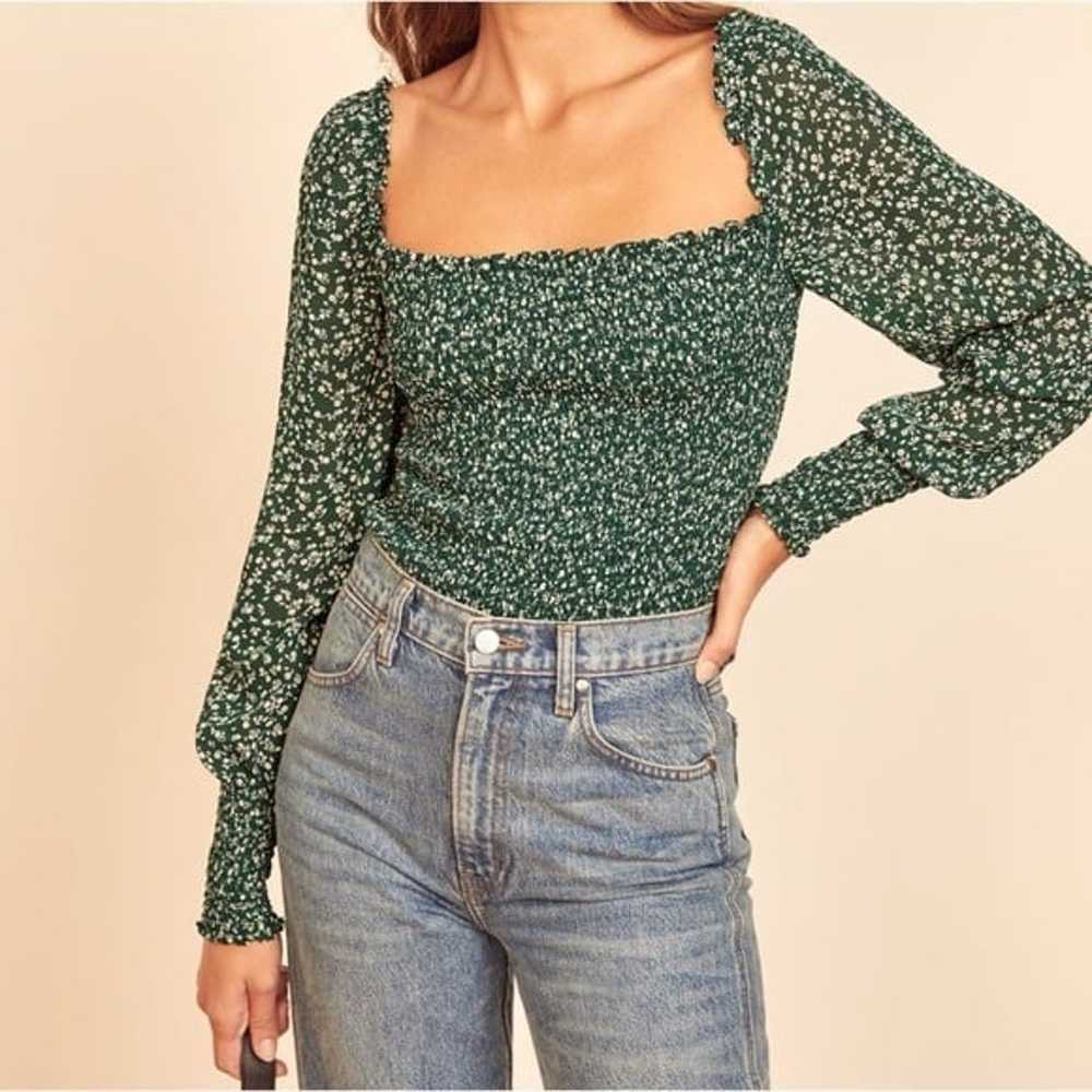 Reformation Pinto Top in Parsley Green Medium - image 3