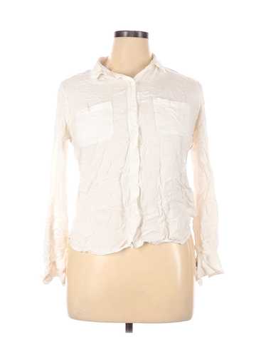 Mossimo Supply Co. Women Ivory Long Sleeve Blouse 