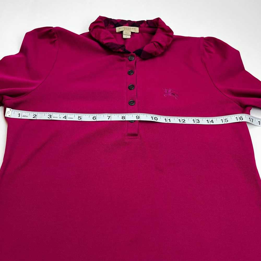 Burberry Brit pink Mock Neck Long Sleeve Polo Ruf… - image 7