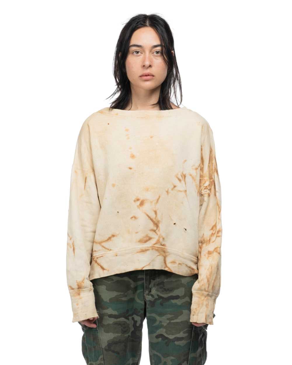 1940s Rust Dye Crewneck Sweatshirt - Medium - image 1