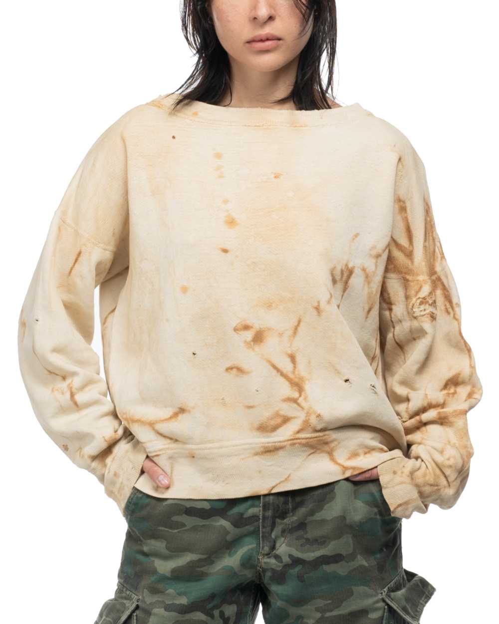 1940s Rust Dye Crewneck Sweatshirt - Medium - image 2